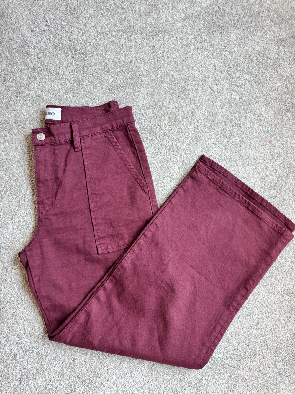 Hudson Jeans Wine-Colored High Waist Pants